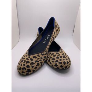 RETIRED Rothy’s “The Flat” Round toe Leopard size 7 w/ New Insoles No heel strip